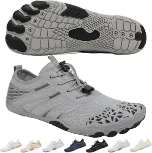 Hike Barefoot Shoes for Women Men, Breathable Non-Slip Athletic Footwear, Wide Toe Water Shoes for Hiking, Non-Slip Neuropathy Shoes for Women Men, Grounded Comfort wear