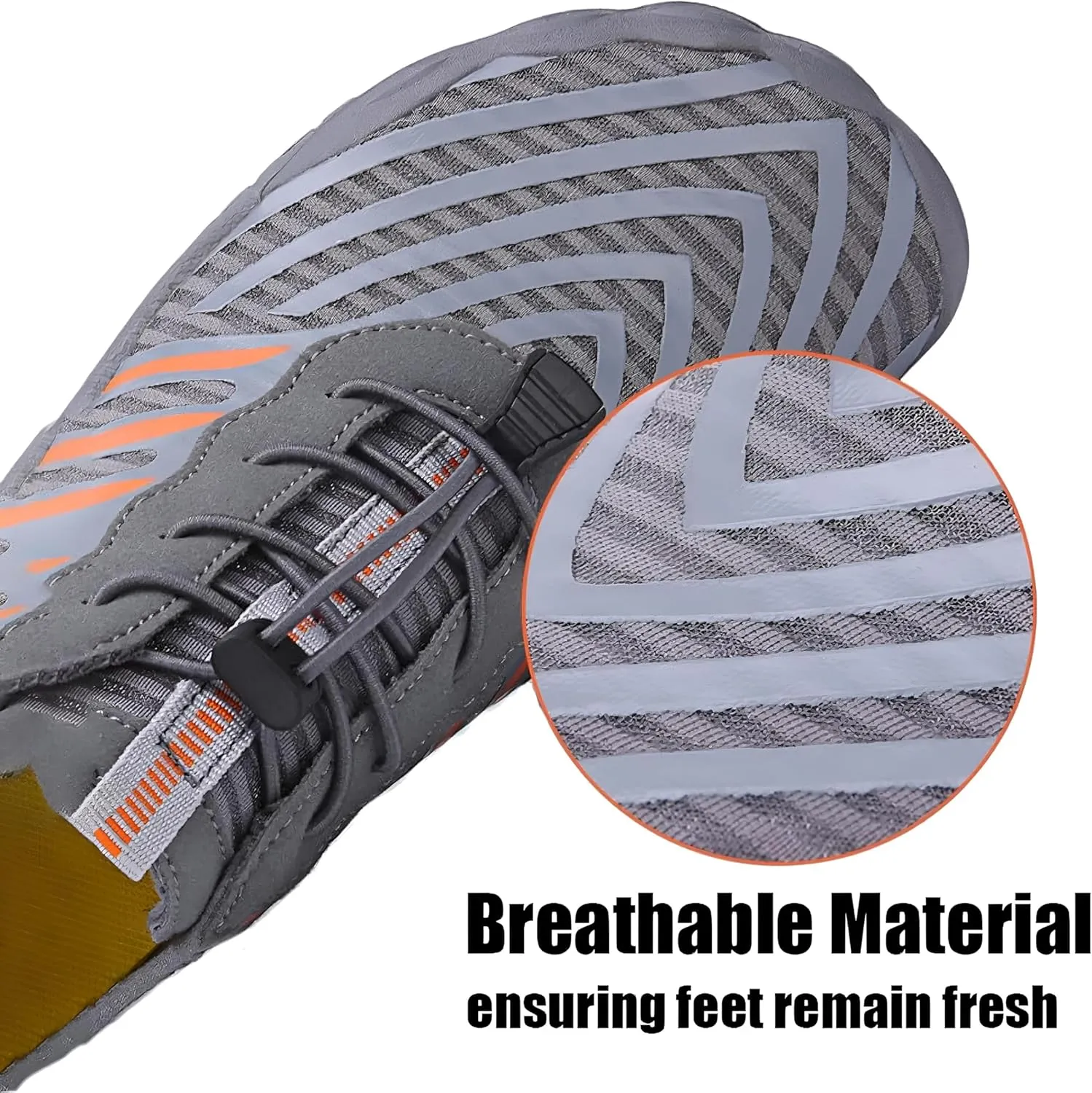 Hike Barefoot Shoes for Women Men, Breathable Non-Slip Athletic Footwear, Wide Toe Water Shoes for Hiking, Non-Slip Neuropathy Shoes for Women Men, Grounded Comfort wear