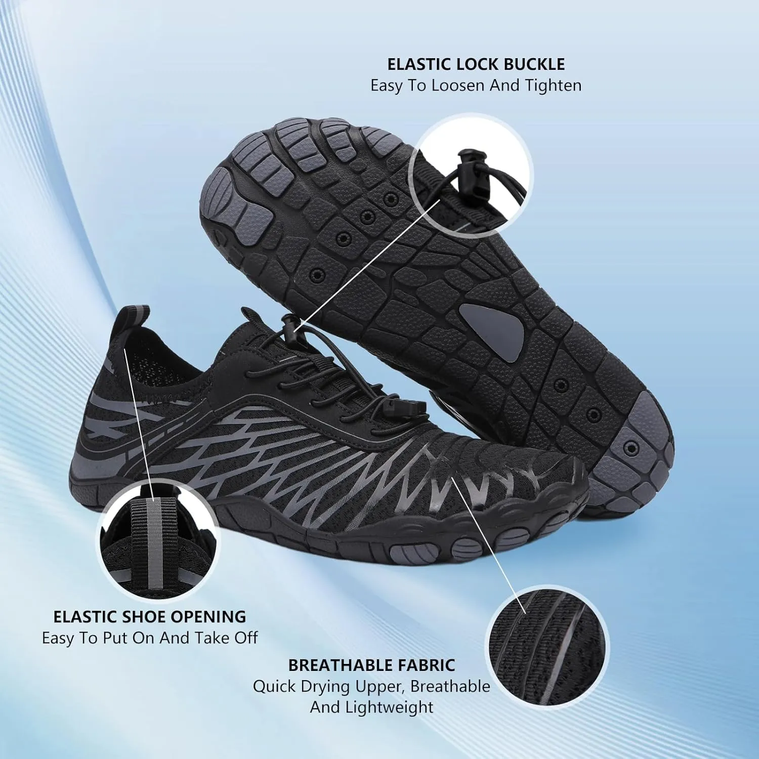 Hike Barefoot Shoes for Women Men, Breathable Non-Slip Athletic Footwear, Wide Toe Water Shoes for Hiking, Non-Slip Neuropathy Shoes for Women Men, Grounded Comfort wear