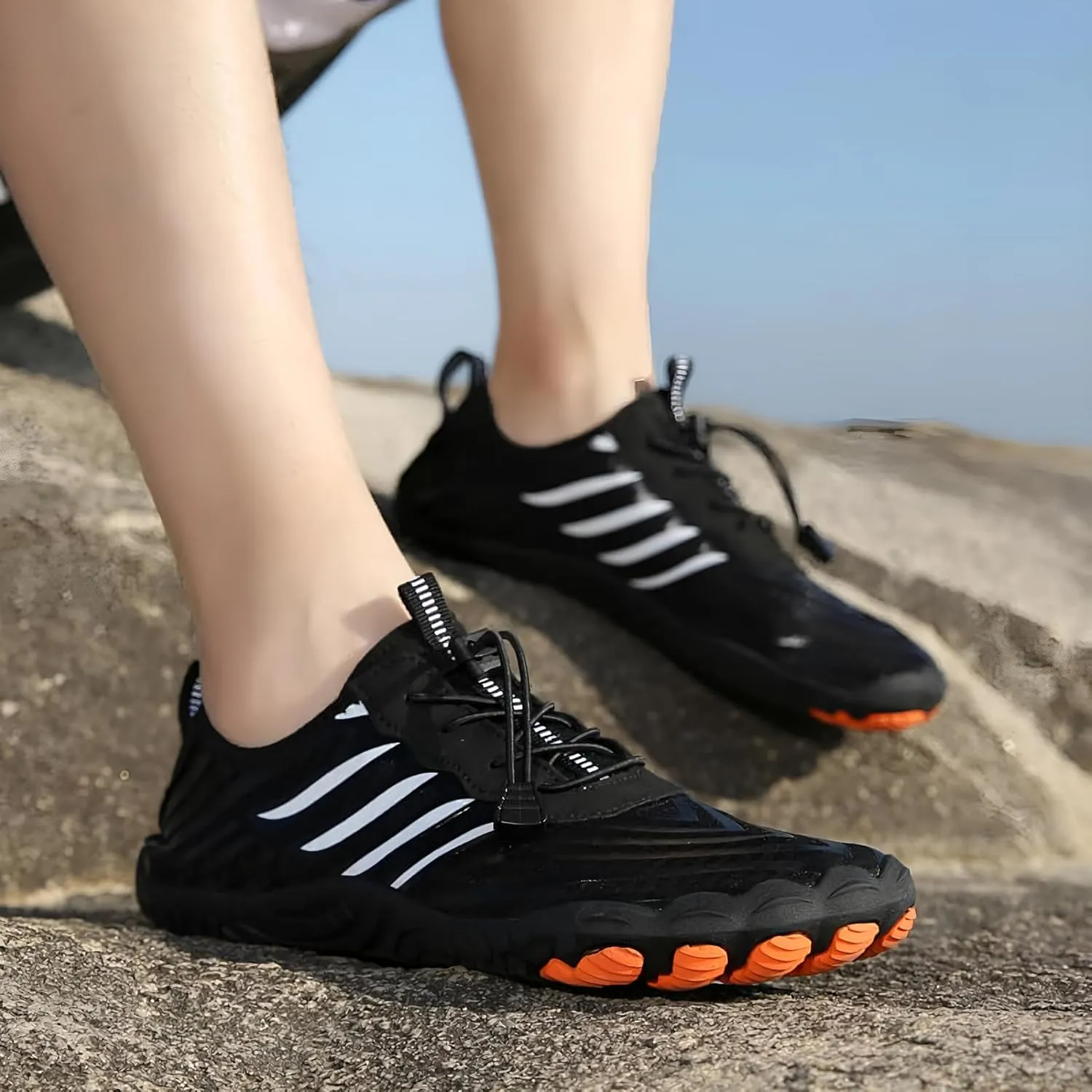 Hike Barefoot Shoes for Women Men, Breathable Non-Slip Athletic Footwear, Wide Toe Water Shoes for Hiking, Non-Slip Neuropathy Shoes for Women Men, Grounded Comfort wear