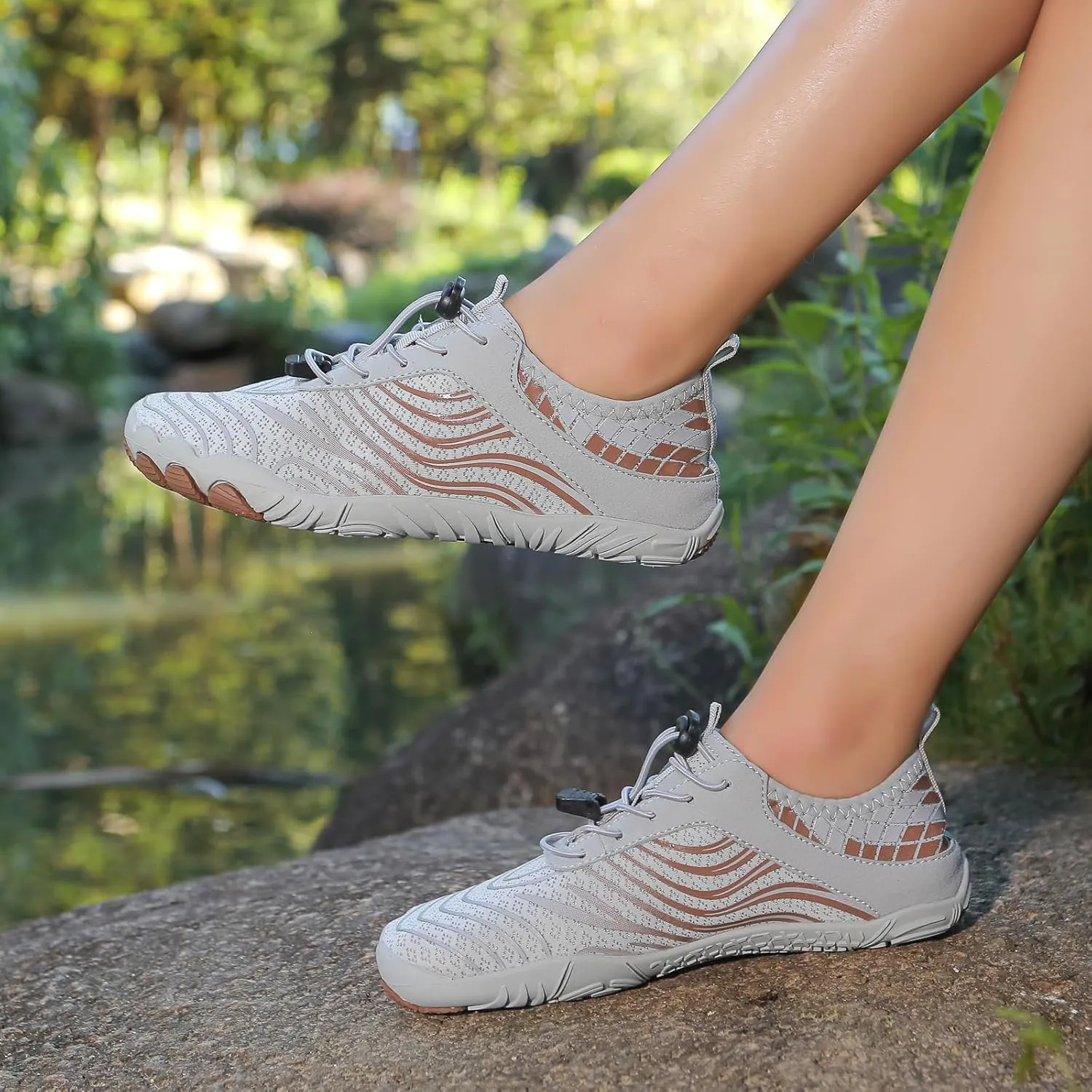 Hike Barefoot Shoes for Women Men, Pro Barefoot Shoes with Wide Toe Box for Hiking, Walking, Non-Slip Breathable Lightweight Water Shoes Unisex