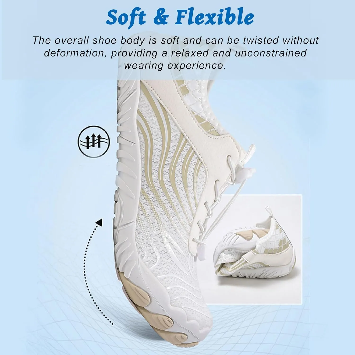 Hike Barefoot Shoes for Women Men, Pro Barefoot Shoes with Wide Toe Box for Hiking, Walking, Non-Slip Breathable Lightweight Water Shoes Unisex