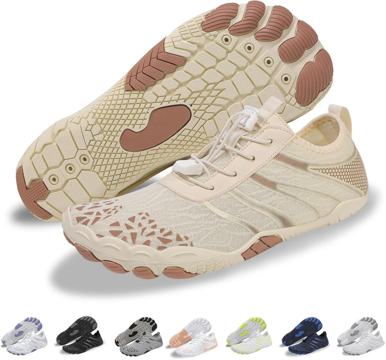 Hike Barefoot Shoes for Women Men - Quick Dry Wide Toe Box Beach Swim Athletic Sports Shoes, Non-Slip Hike Yoga Lightweight Footwear Aqua Hiking Walking Kayaking Diving Surfing