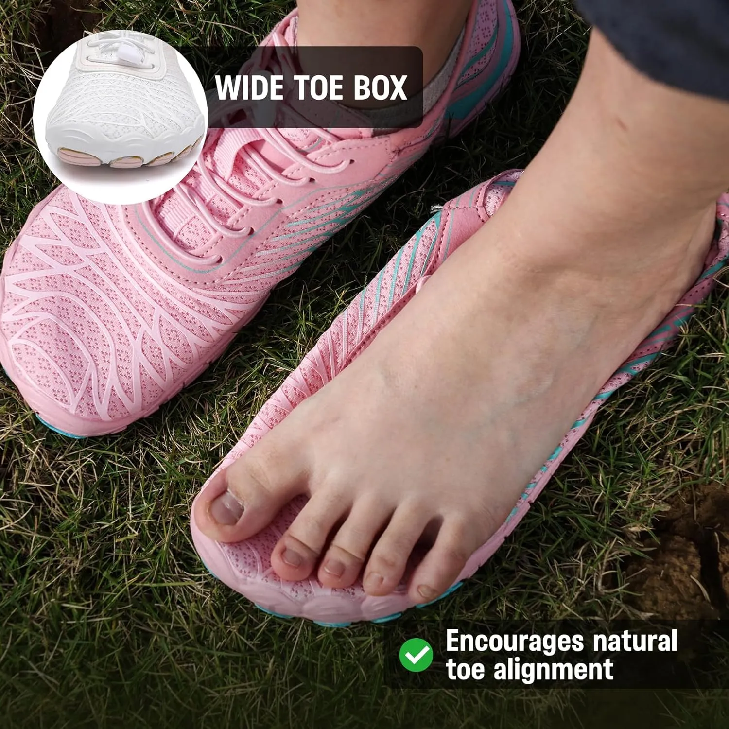 Hike Barefoot Shoes for Womens Mens, 2025 New Comfortable Healthy&Non-Slip Barefoot Vitality Shoes Women's Minimalist Athletic Footwear, Wide Toe Box Water Shoe for Women Men,Hiking Walking Daily Wear