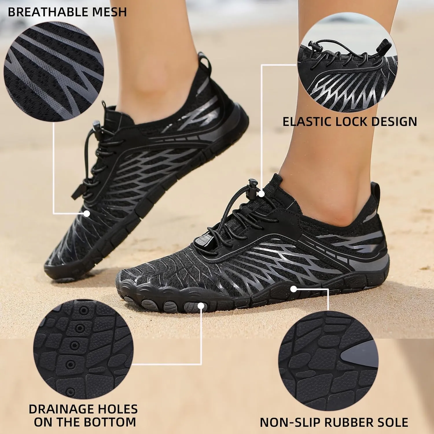Hike Barefoot Shoes for Womens Mens, 2025 New Comfortable Healthy&Non-Slip Barefoot Vitality Shoes Women's Minimalist Athletic Footwear, Wide Toe Box Water Shoe for Women Men,Hiking Walking Daily Wear