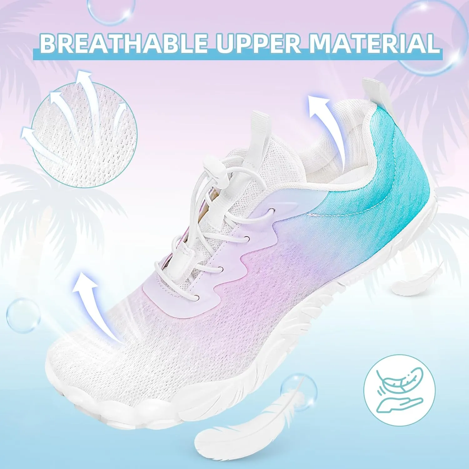 Hike Barefoot Shoes Women Men Footwear Quick-Dry Wide Toe Pro Barefoot Beach Swim Minimalist Grounding Shoes Breathable Non-Slip Grounded Footwear for Walking Kayaking Hiking Surfing