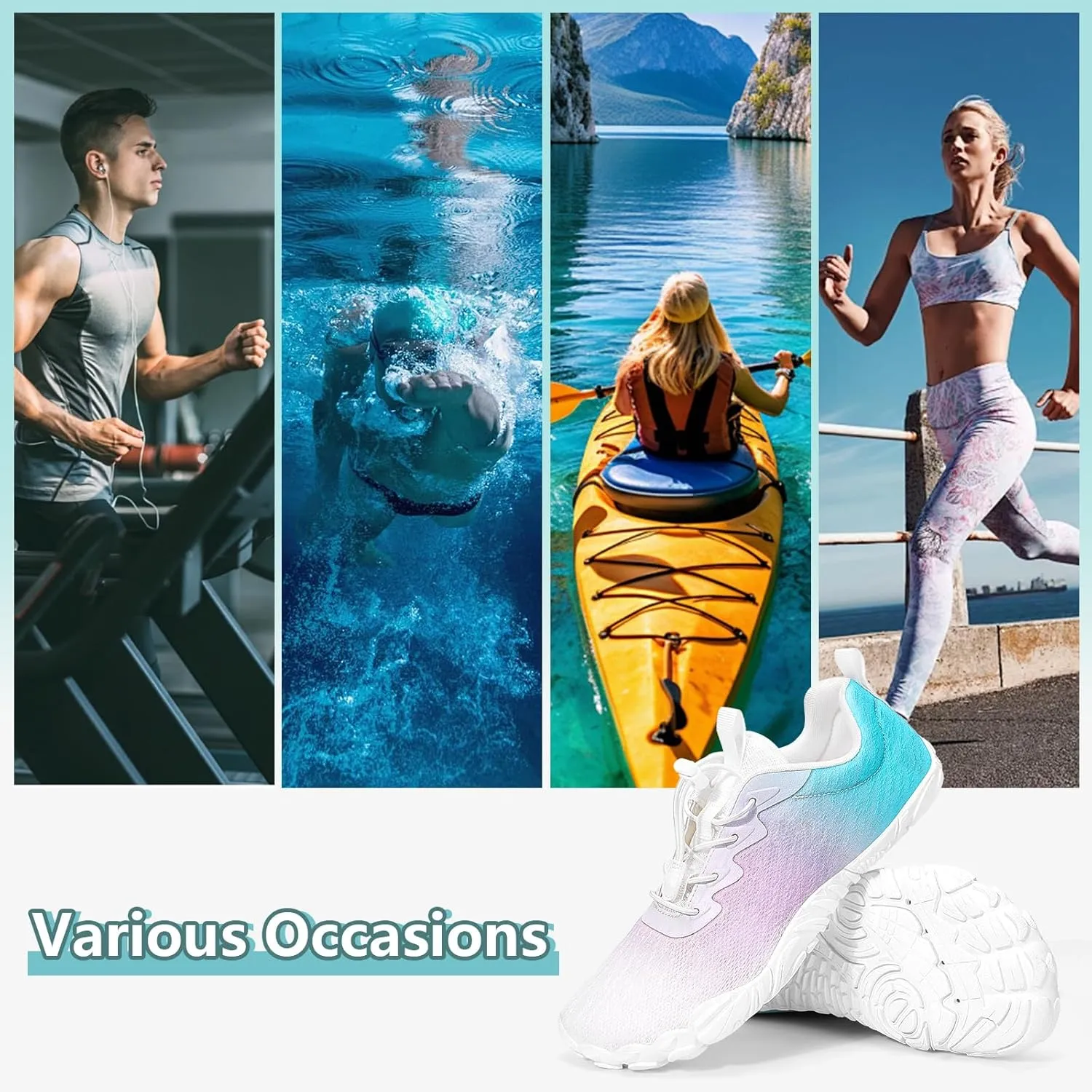 Hike Barefoot Shoes Women Men Footwear Quick-Dry Wide Toe Pro Barefoot Beach Swim Minimalist Grounding Shoes Breathable Non-Slip Grounded Footwear for Walking Kayaking Hiking Surfing