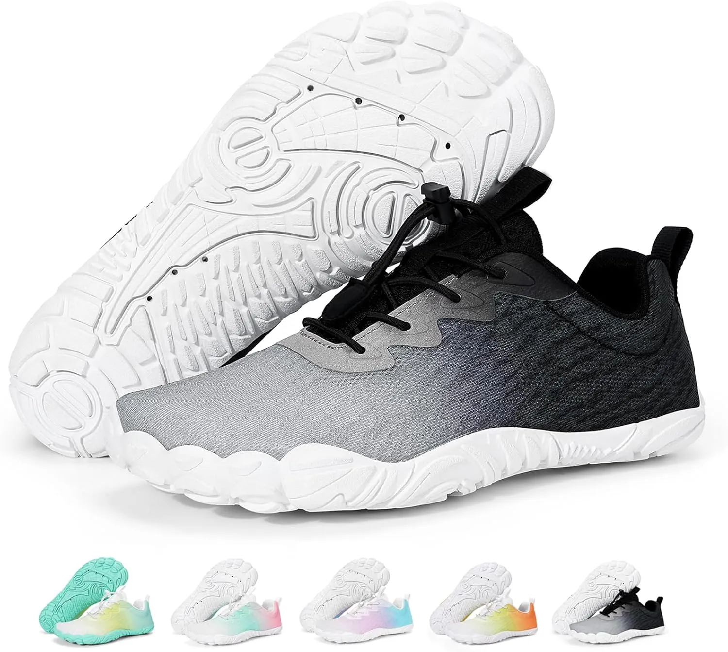 Hike Barefoot Shoes Women Men Footwear Wide Toe Quick-Dry Pro Barefoot Beach Swim Minimalist Grounding Shoes Breathable Non-Slip Grounded Footwear for Walking Kayaking Hiking Surfing