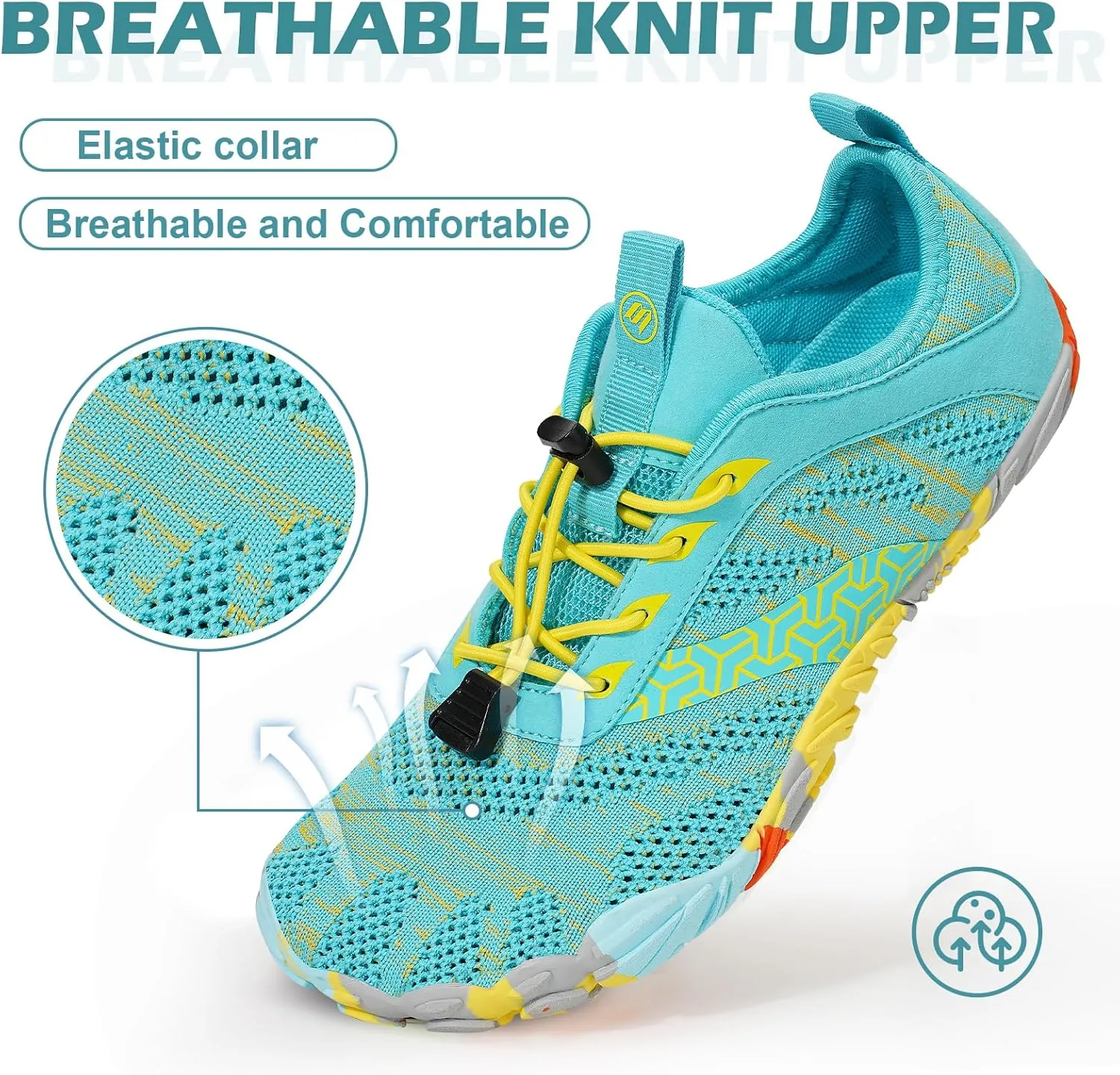 Hike Barefoot Shoes Women Men with Wide Toe Box Footwear Healthy Non-Slip Hike Beach Pool Aqua Swim Surf Hiking Running Athletic Water Shoe