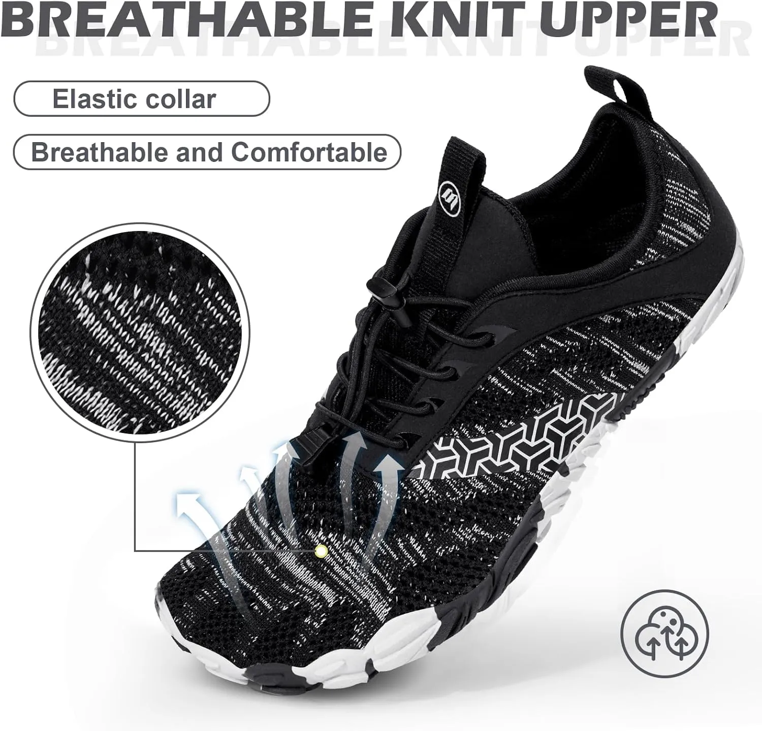 Hike Barefoot Shoes Women Men with Wide Toe Box Footwear Healthy Non-Slip Hike Beach Pool Aqua Swim Surf Hiking Running Athletic Water Shoe
