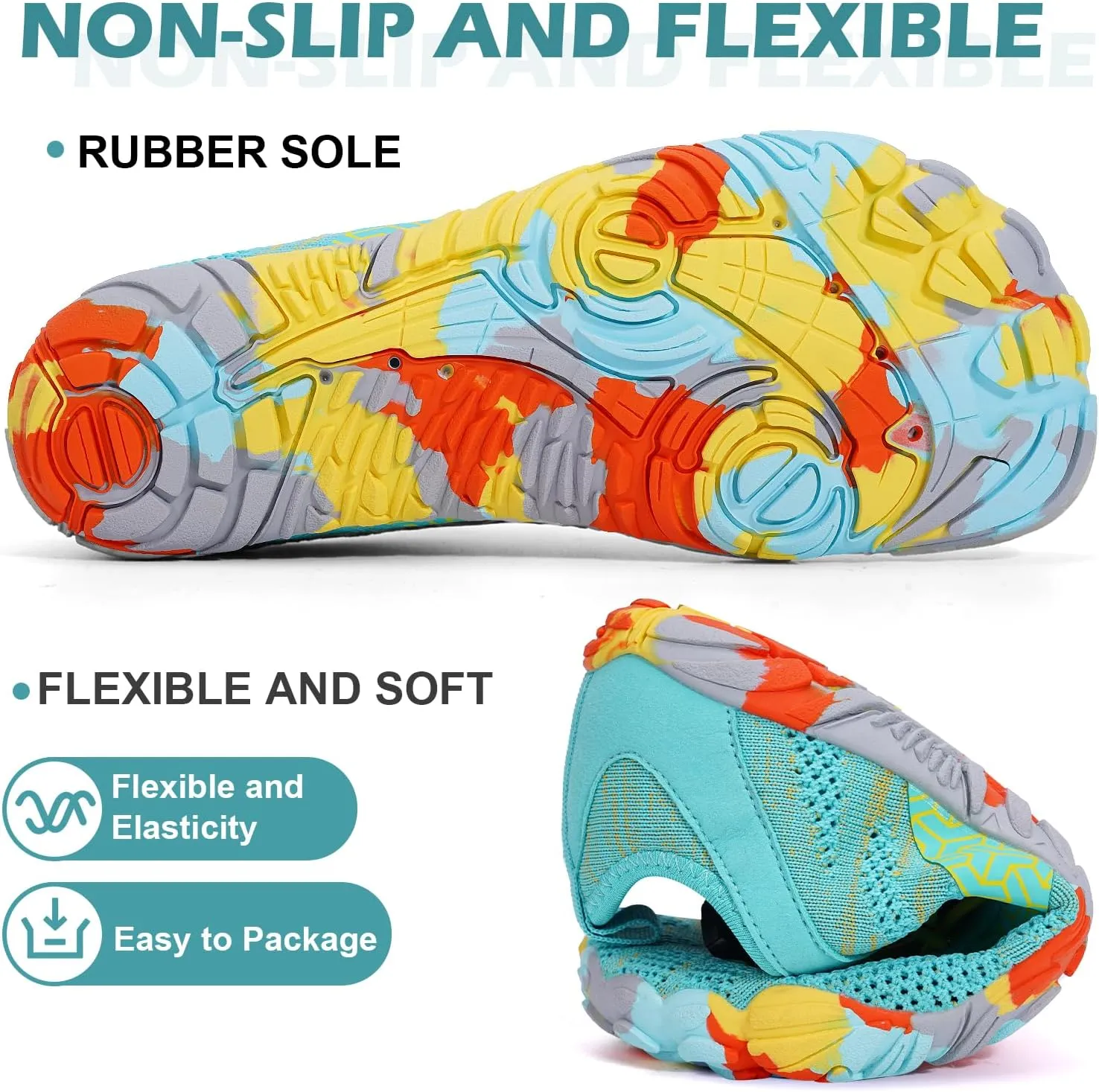 Hike Barefoot Shoes Women Men with Wide Toe Box Footwear Healthy Non-Slip Hike Beach Pool Aqua Swim Surf Hiking Running Athletic Water Shoe