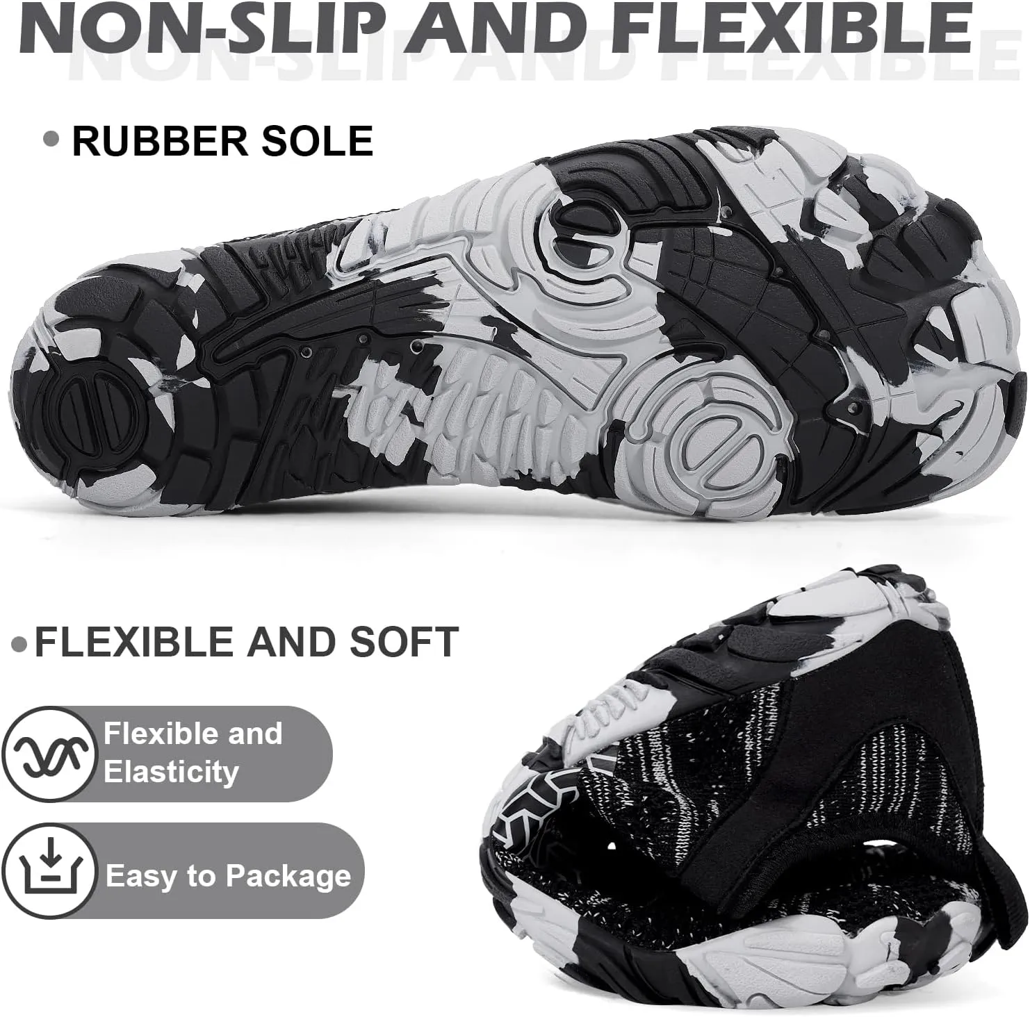 Hike Barefoot Shoes Women Men with Wide Toe Box Footwear Healthy Non-Slip Hike Beach Pool Aqua Swim Surf Hiking Running Athletic Water Shoe