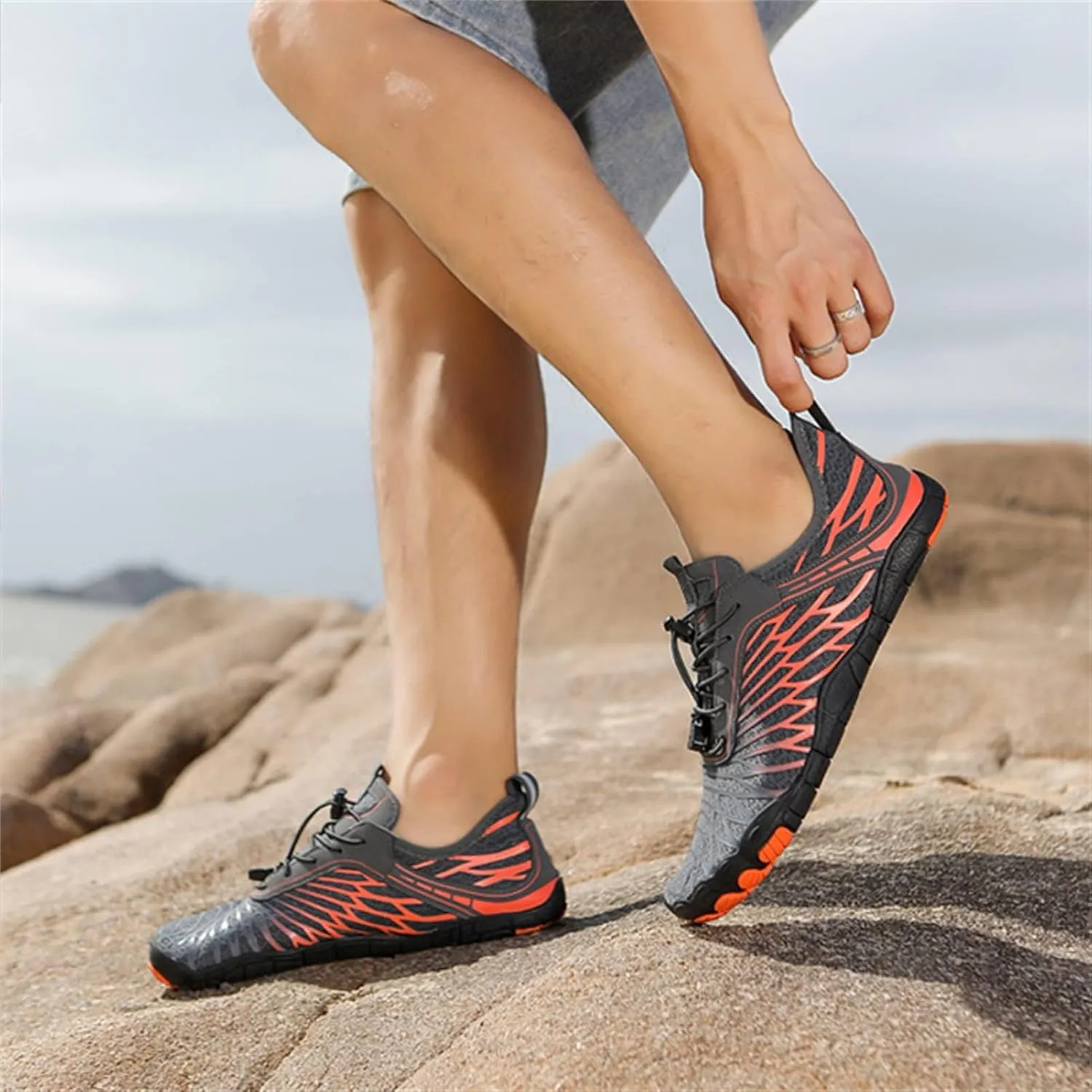 Hike Barefoot Shoes Womens Men, Pro Barefoot Shoes with Wide Toe Box, Minimalist Trail Running Shoe, Breathable & Non-Slip Athletic Footwear Wide Toe Shoe