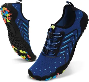 Hike Barefoot Water Swim Shoes for Women Men Footwear, Beach Sports Quick Dry Aqua Wide Toe Box Non-Slip Athletic Shoes for Pool River Hiking Diving Surfing Kayaking Boating Fishing Water Sports Gym