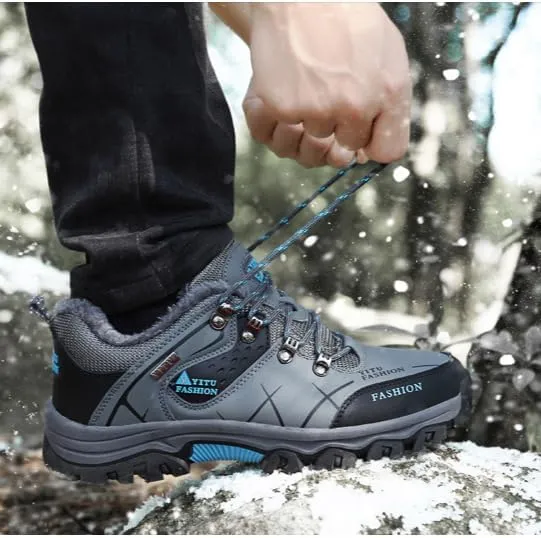 Hiking Boots Mens Winter Boots Snow Shoes Casual Lightweight Waterproof Snow Boots All-Terrain Breathable Outdoor Ankle Boots Trekking Hiking Shoes hiking boots men hiking boots