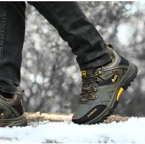 Hiking Boots Mens Winter Boots Snow Shoes Casual Lightweight Waterproof Snow Boots All-Terrain Breathable Outdoor Ankle Boots Trekking Hiking Shoes hiking boots men hiking boots