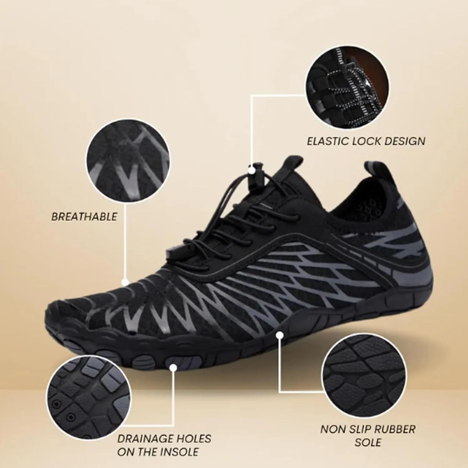Hiking Footwear Barefoot Womens Mens, Hike Pro Barefoot Shoes, Wide Toe Box Healthy & Non-Slip Barefoot Outdoor Hiking Shoes Unisex