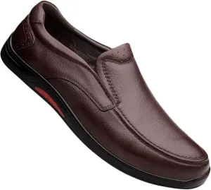 Hiking Shoes Men’s Leather Shoes Loafers Leather Causal Work Shoes Comfortable Walking Shoes