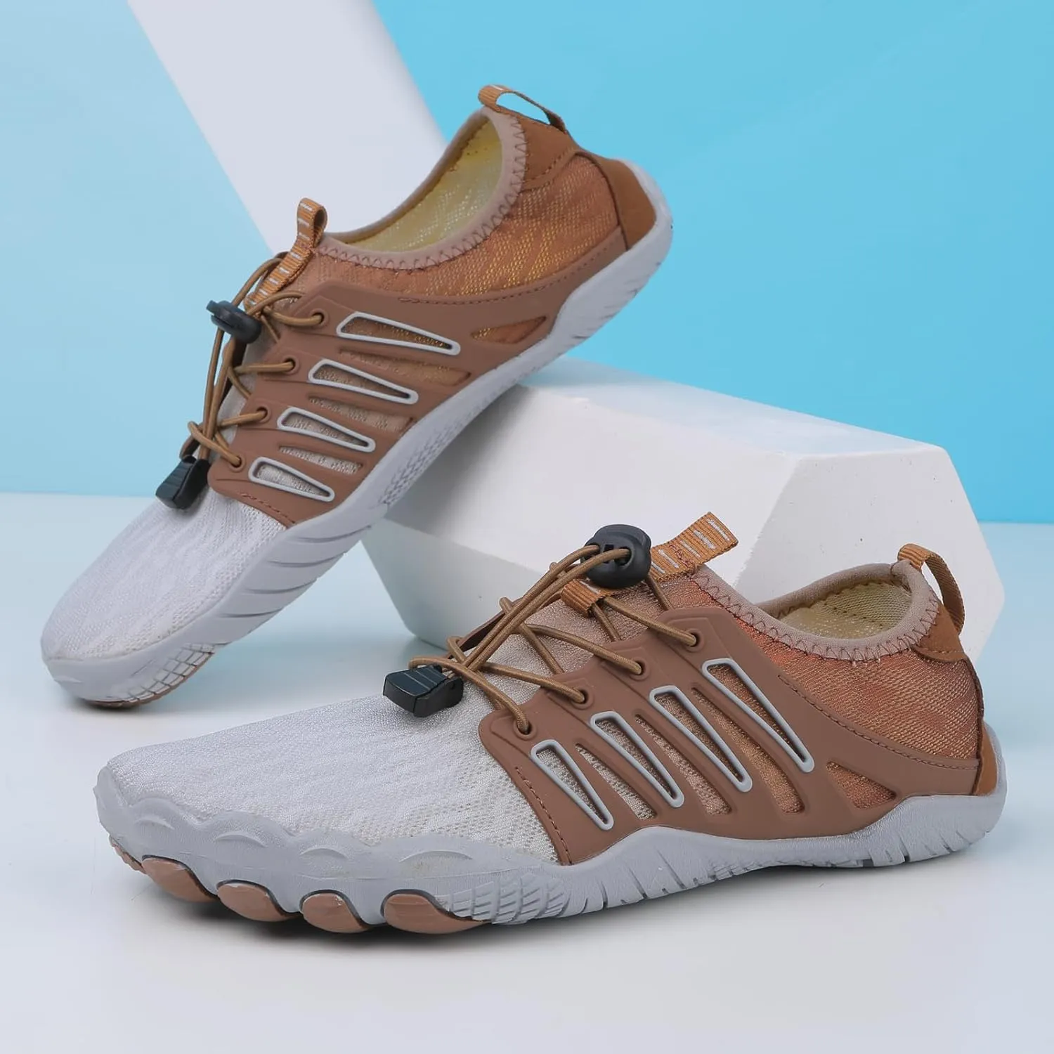 Hiking Water Shoes with Arch Support for Women Walking Wide Width Grounded Footwear for Women Men with Neuropathy Wide Toe Box Sneakers Non-Slip Diabetic Shoe Quick-Dry Waterproof Unisex