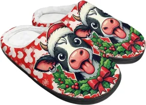 Holiday Thanksgiving Couple Slippers for Women & Men - Indoor Soft Warm Bedroom Slippers