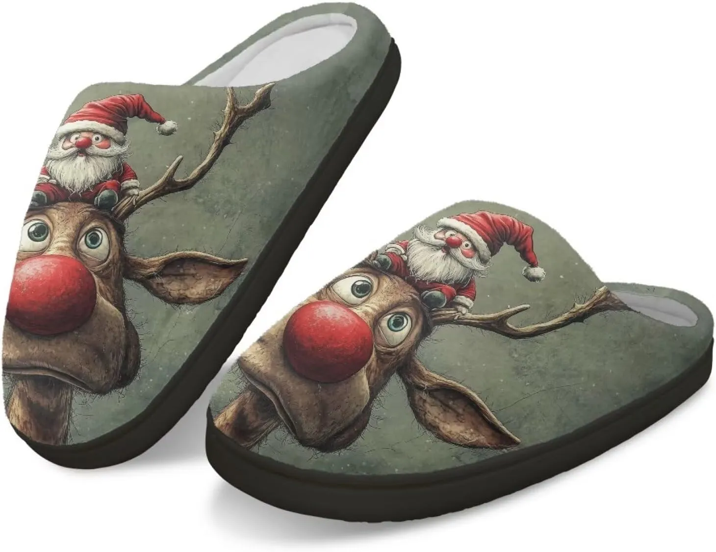 Holiday Thanksgiving Couple Slippers for Women & Men - Indoor Soft Warm Bedroom Slippers