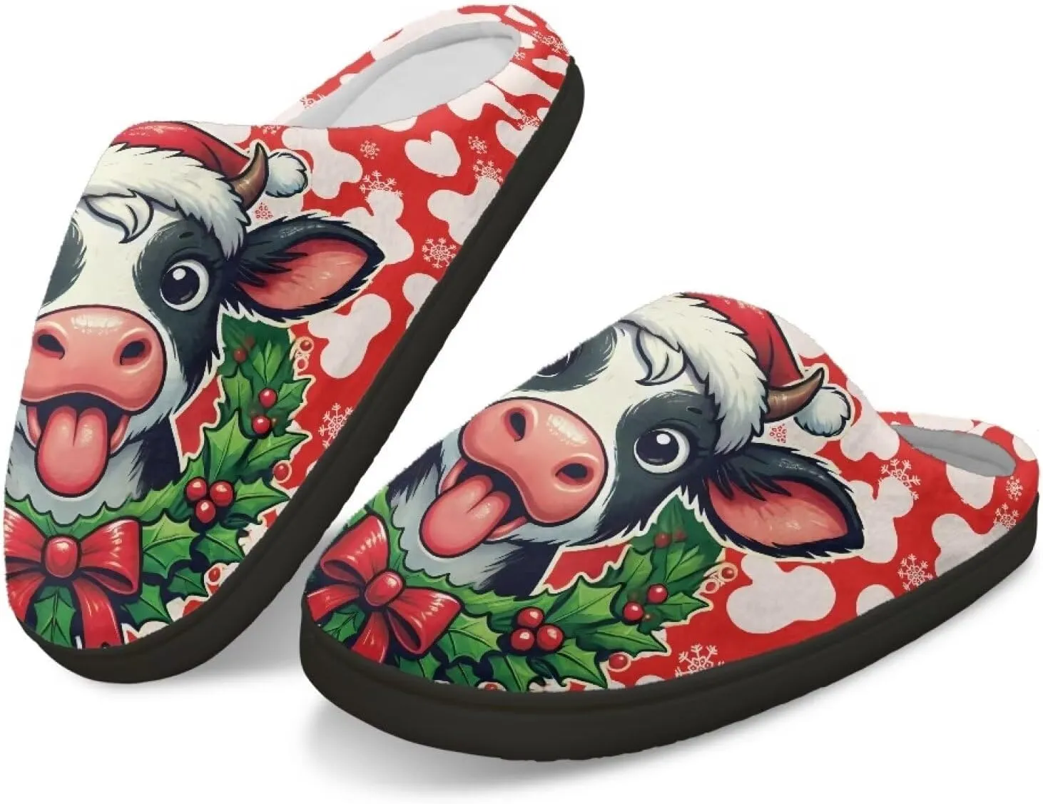 Holiday Thanksgiving Couple Slippers for Women & Men - Indoor Soft Warm Bedroom Slippers