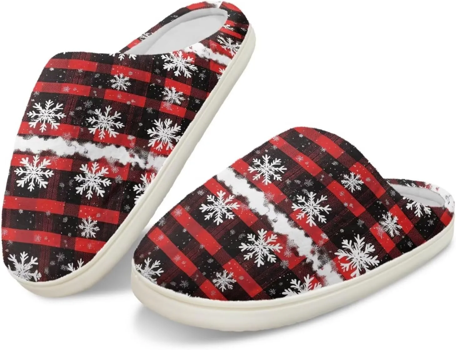 Holiday Thanksgiving Couple Slippers for Women & Men - Indoor Soft Warm Bedroom Slippers