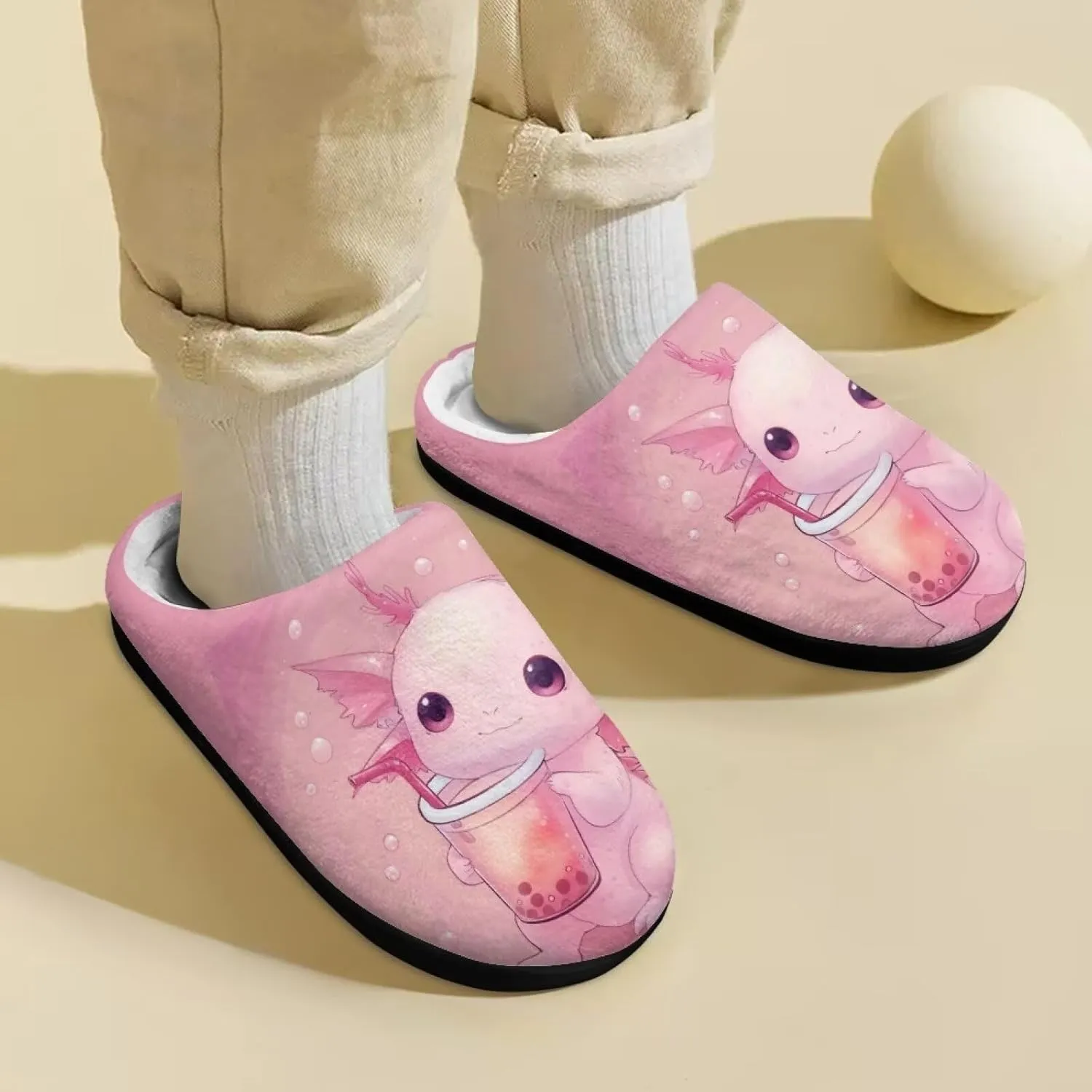 House Slippers for Girls Soft Size 9-15 Black