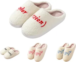 House Slippers for Women & Men - Warm, Plush, Cute Indoor/Outdoor Comfortable Soft Fuzzy Slippers
