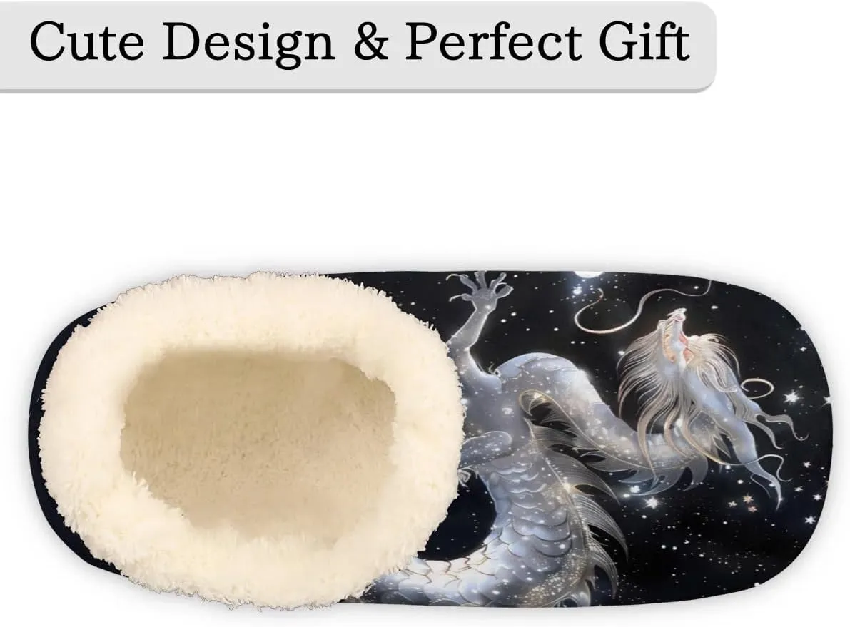 House Slippers for Women Men, Animal Fuzzy Soft Cozy Non Slip Slipper Socks for Indoor Outdoor