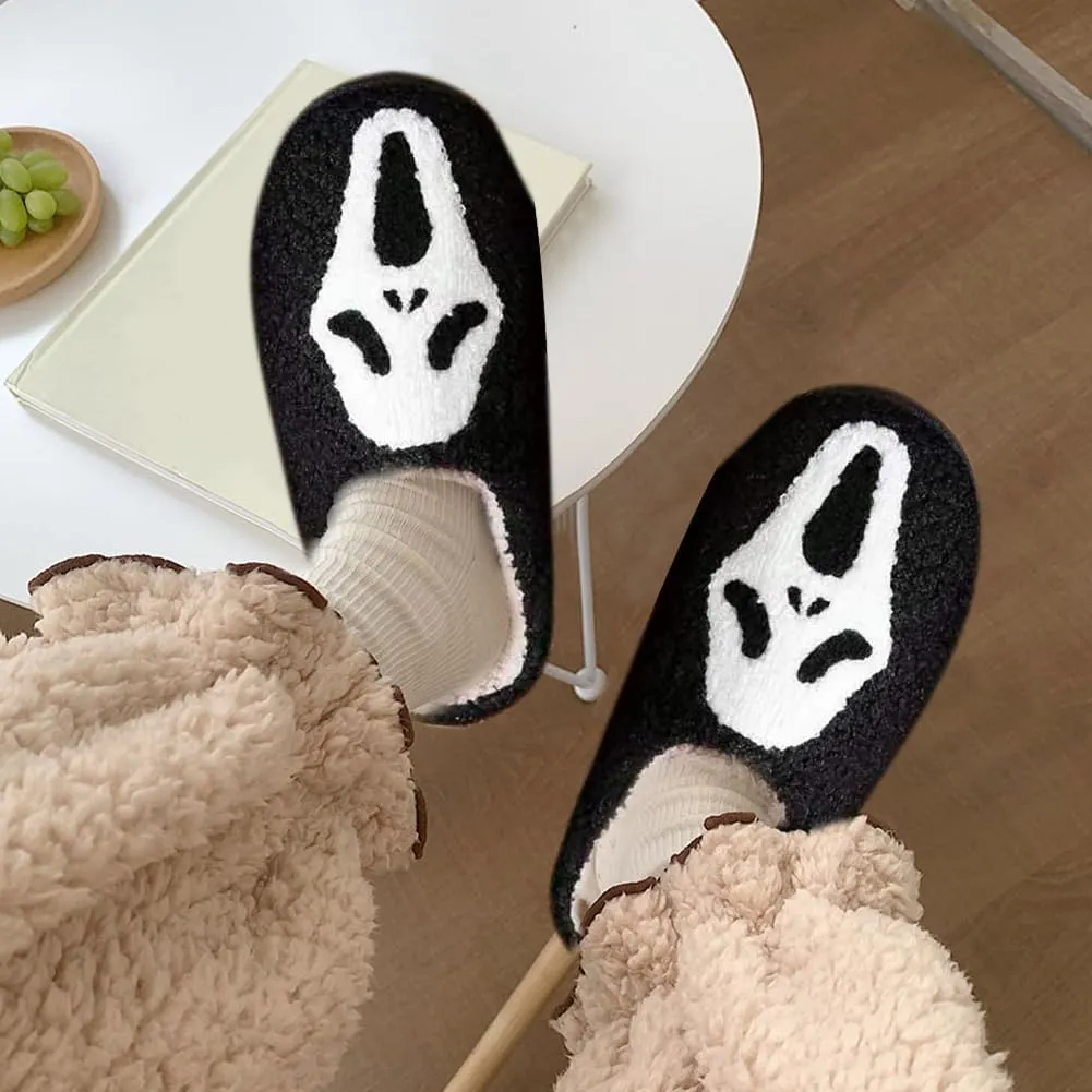 House Slippers for Women Men Cute Slippers House Shoes Memory Foam Soft Bedroom Shoes Cozy Fuzzy Plush Warm Slip-on for Indoor and Outdoor