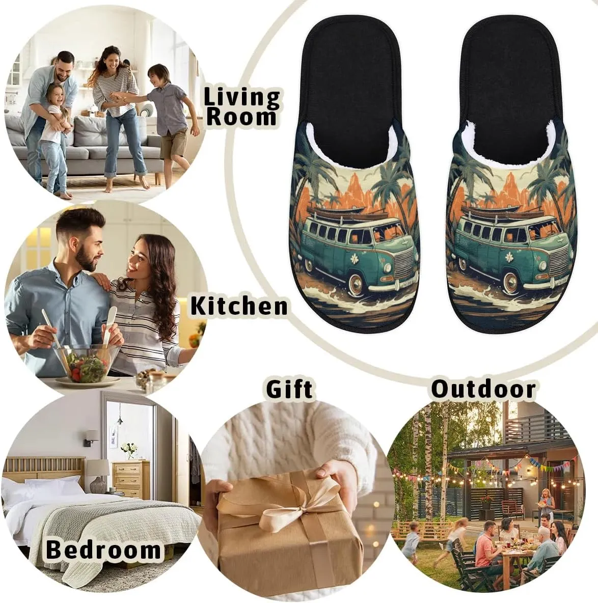 House Slippers for Women Men Soft Cozy Non Slip Lightweight Winter House Shoes for Indoor Outdoor