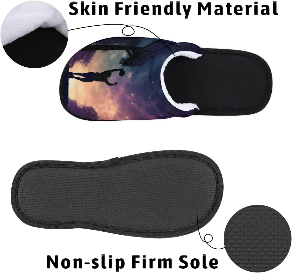 House Slippers for Women Men Soft Cozy Non Slip Lightweight Winter House Shoes for Indoor Outdoor