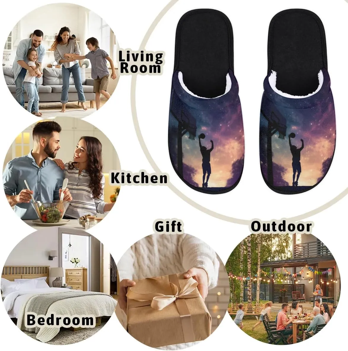House Slippers for Women Men Soft Cozy Non Slip Lightweight Winter House Shoes for Indoor Outdoor