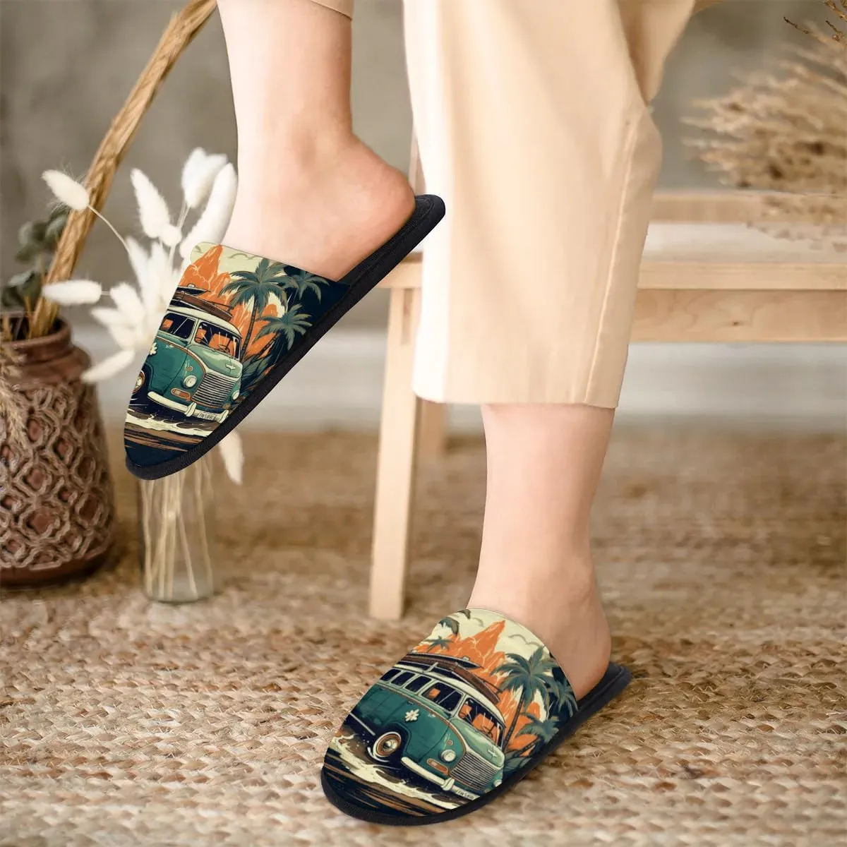 House Slippers for Women Men Soft Cozy Non Slip Lightweight Winter House Shoes for Indoor Outdoor