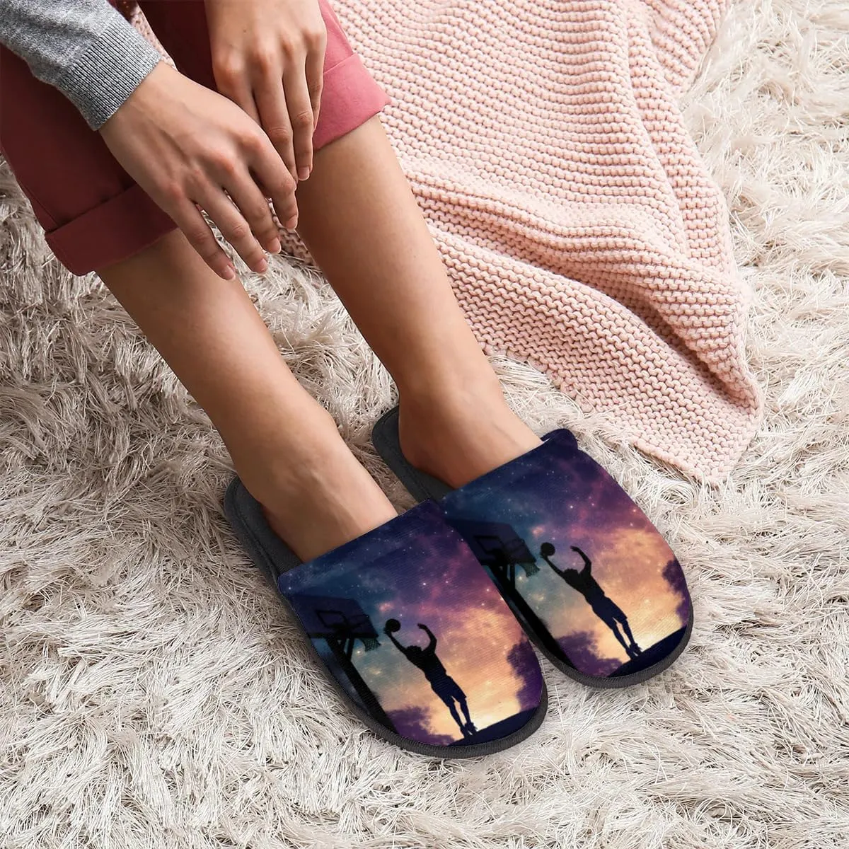 House Slippers for Women Men Soft Cozy Non Slip Lightweight Winter House Shoes for Indoor Outdoor