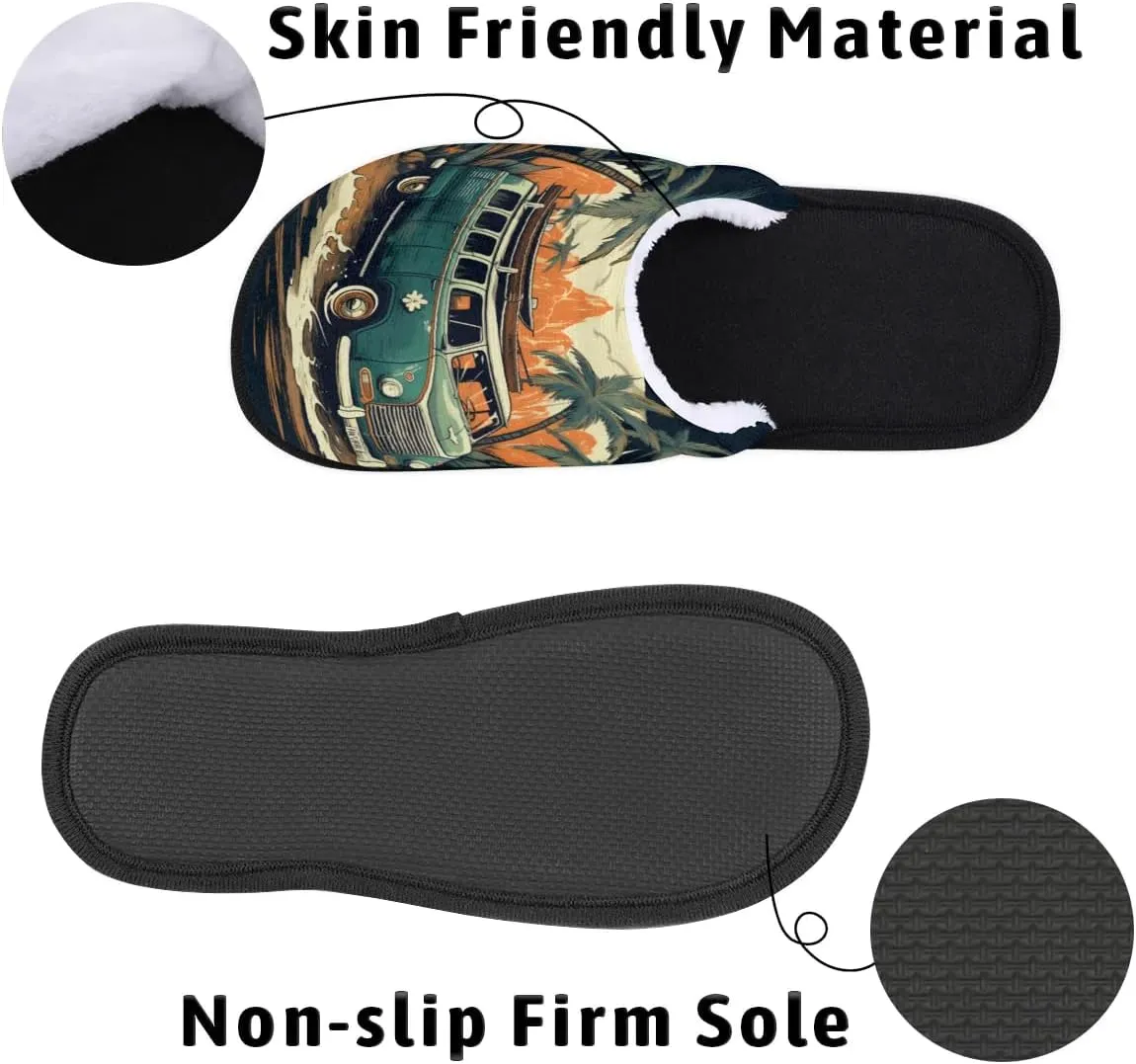 House Slippers for Women Men Soft Cozy Non Slip Lightweight Winter House Shoes for Indoor Outdoor