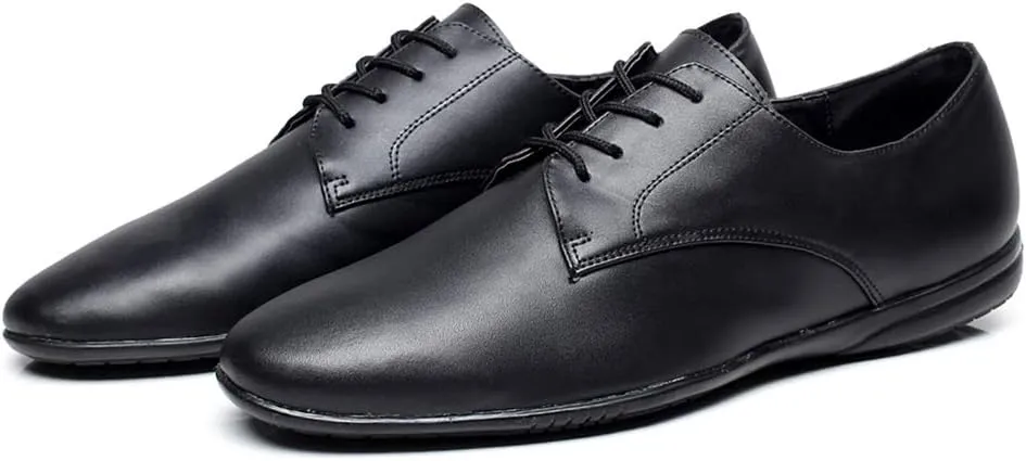 HROYL Men's Standard Latin/Jazz Dance Shoes Leather lace-up Ballroom W-701