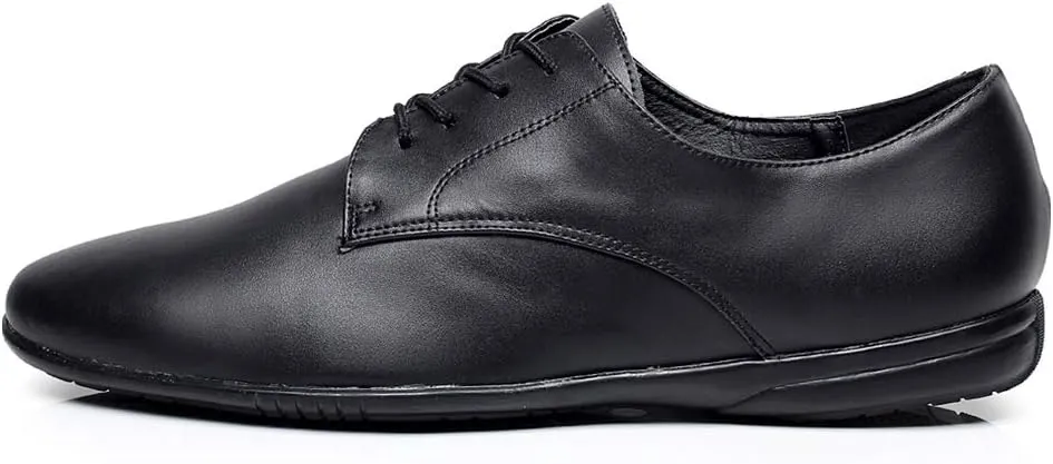 HROYL Men's Standard Latin/Jazz Dance Shoes Leather lace-up Ballroom W-701