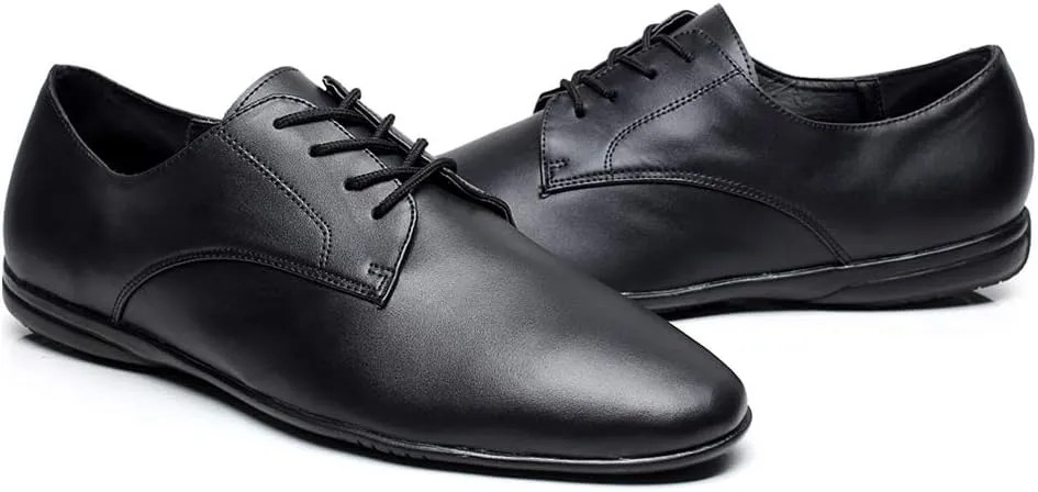 HROYL Men's Standard Latin/Jazz Dance Shoes Leather lace-up Ballroom W-701