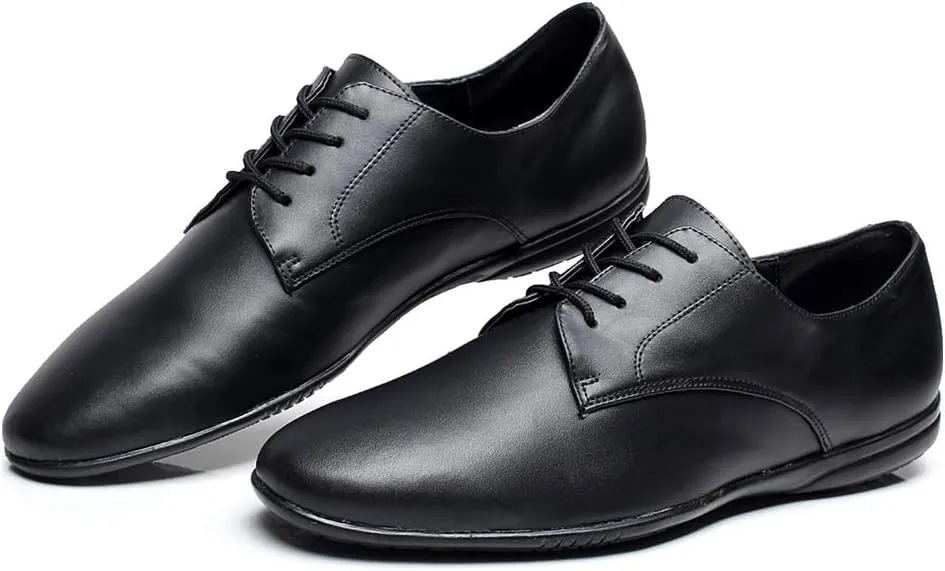 HROYL Men's Standard Latin/Jazz Dance Shoes Leather lace-up Ballroom W-701