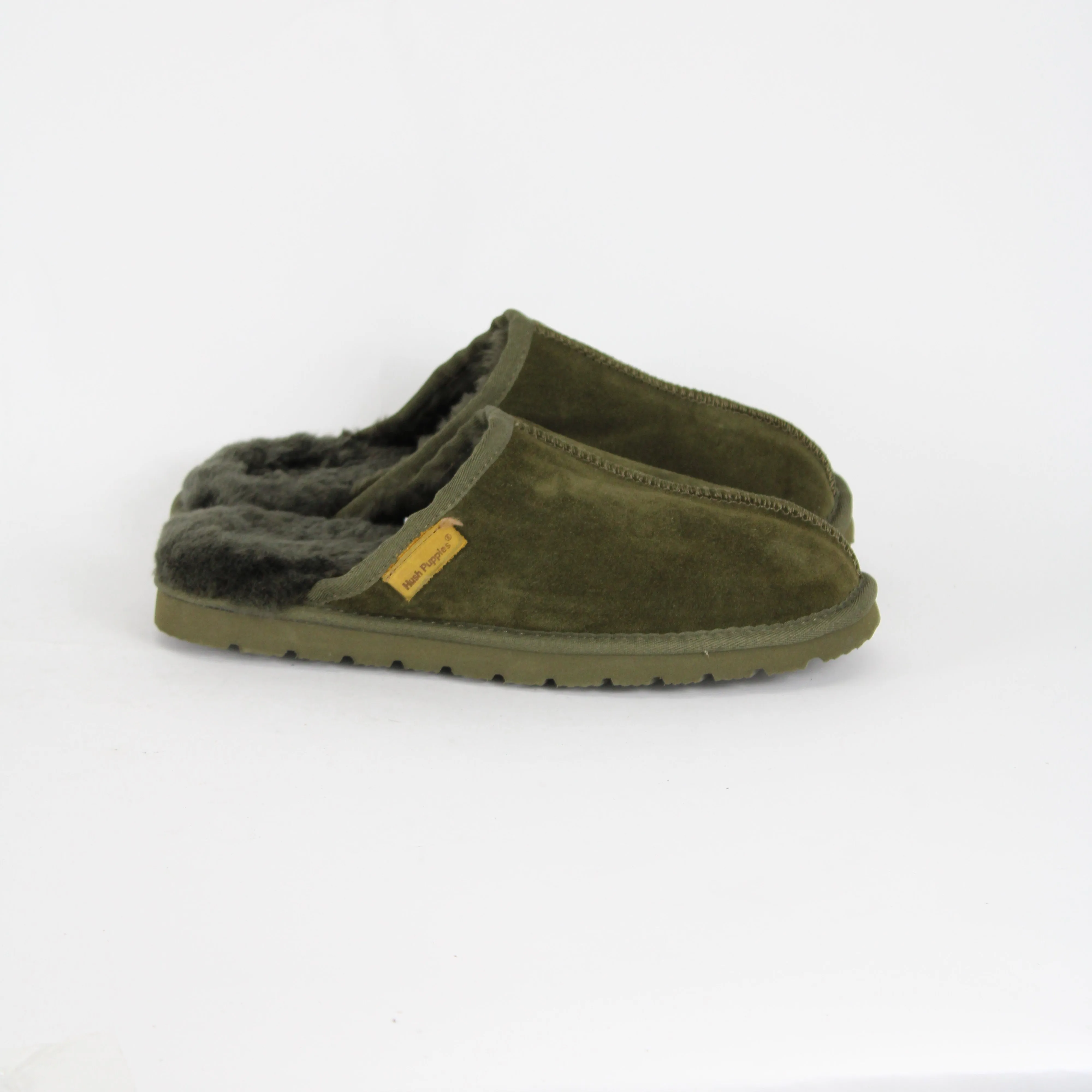 Hush Puppies Green Sheepskin Slippers