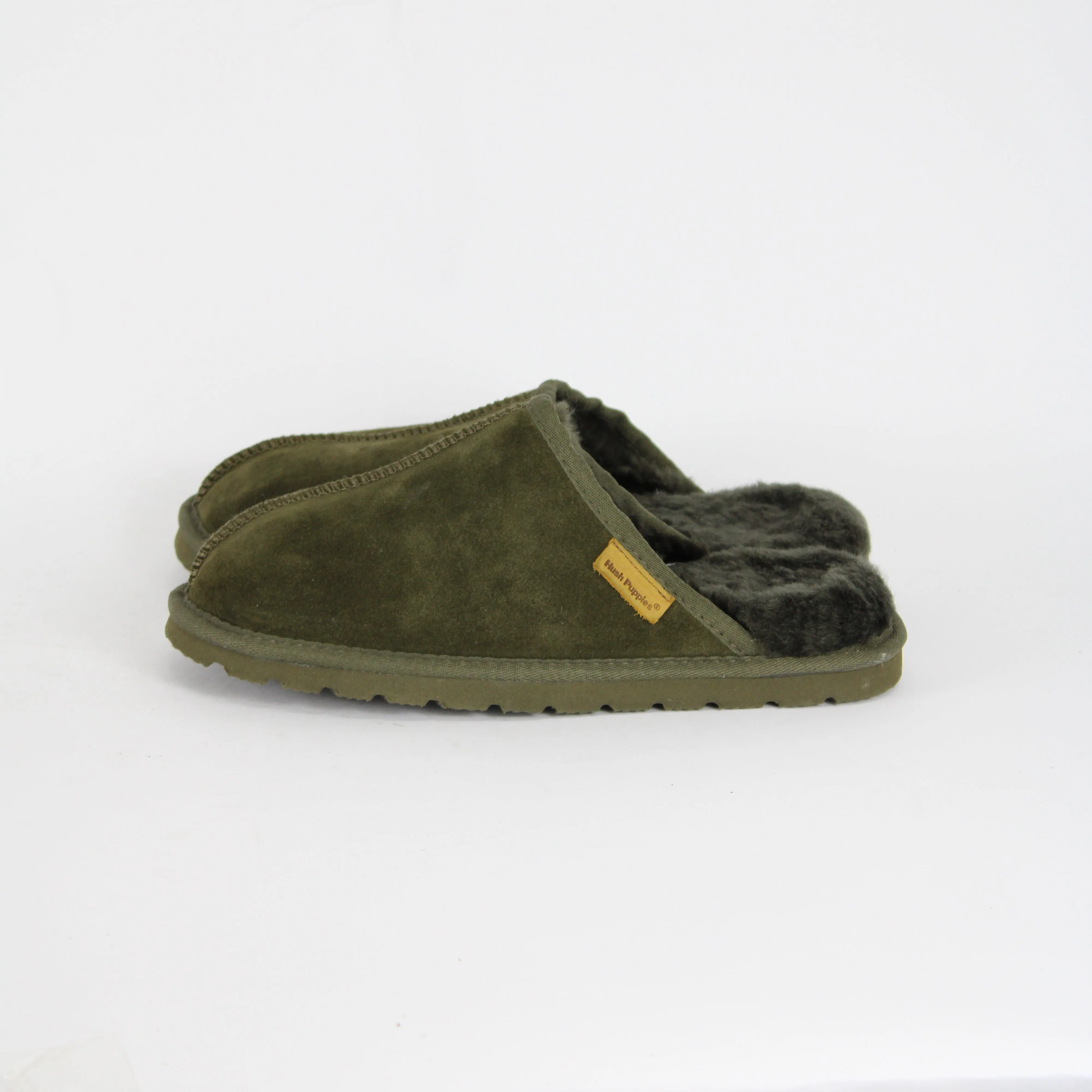 Hush Puppies Green Sheepskin Slippers