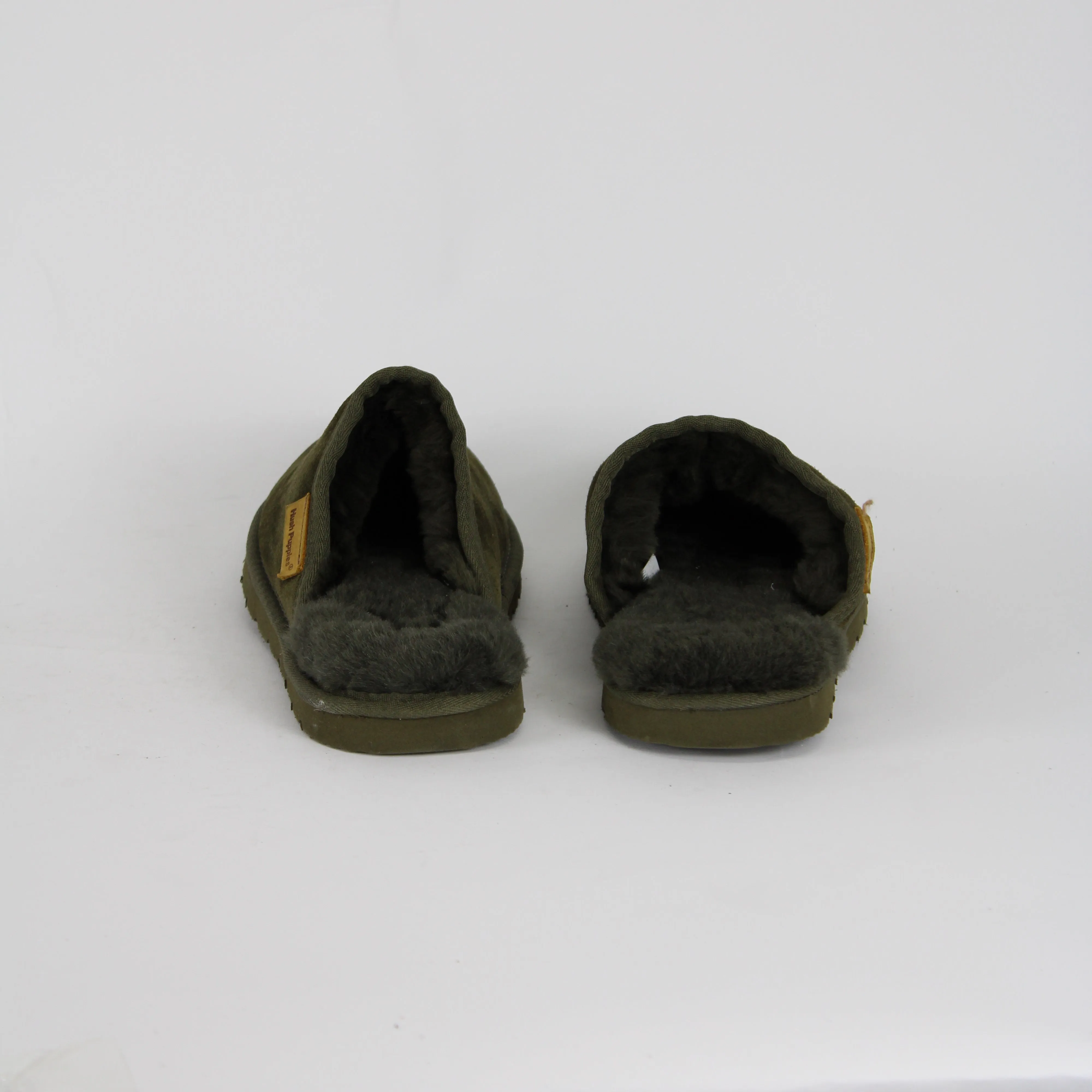 Hush Puppies Green Sheepskin Slippers