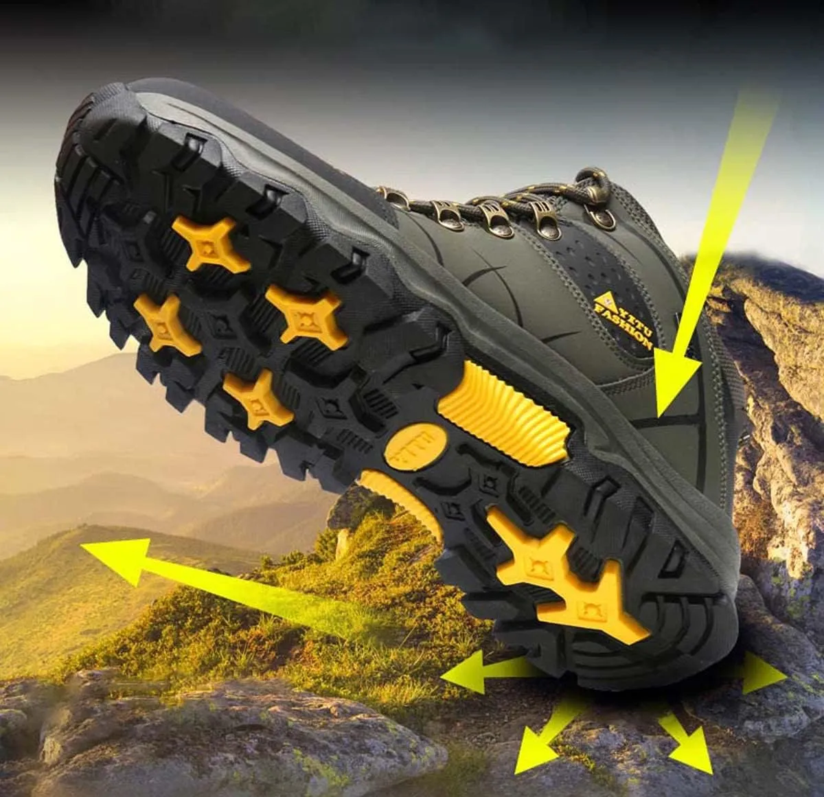 HYDLONGR Men's Women's Lightweight Waterproof Anti-Slip Hiking Shoes Travel Camping Shoes Walking Shoes