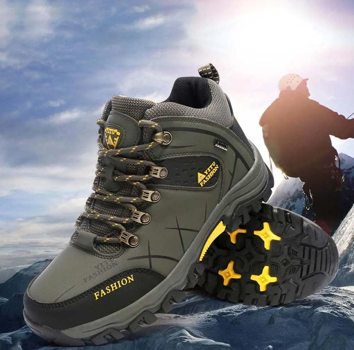HYDLONGR Men's Women's Lightweight Waterproof Anti-Slip Hiking Shoes Travel Camping Shoes Walking Shoes