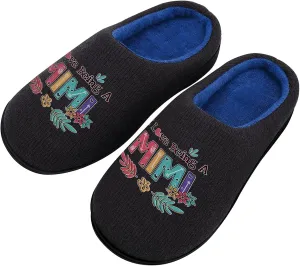 I Love Being A Mimi Women's Knitted Cotton Slippers Soft Comfort Warm House Casual Shoes