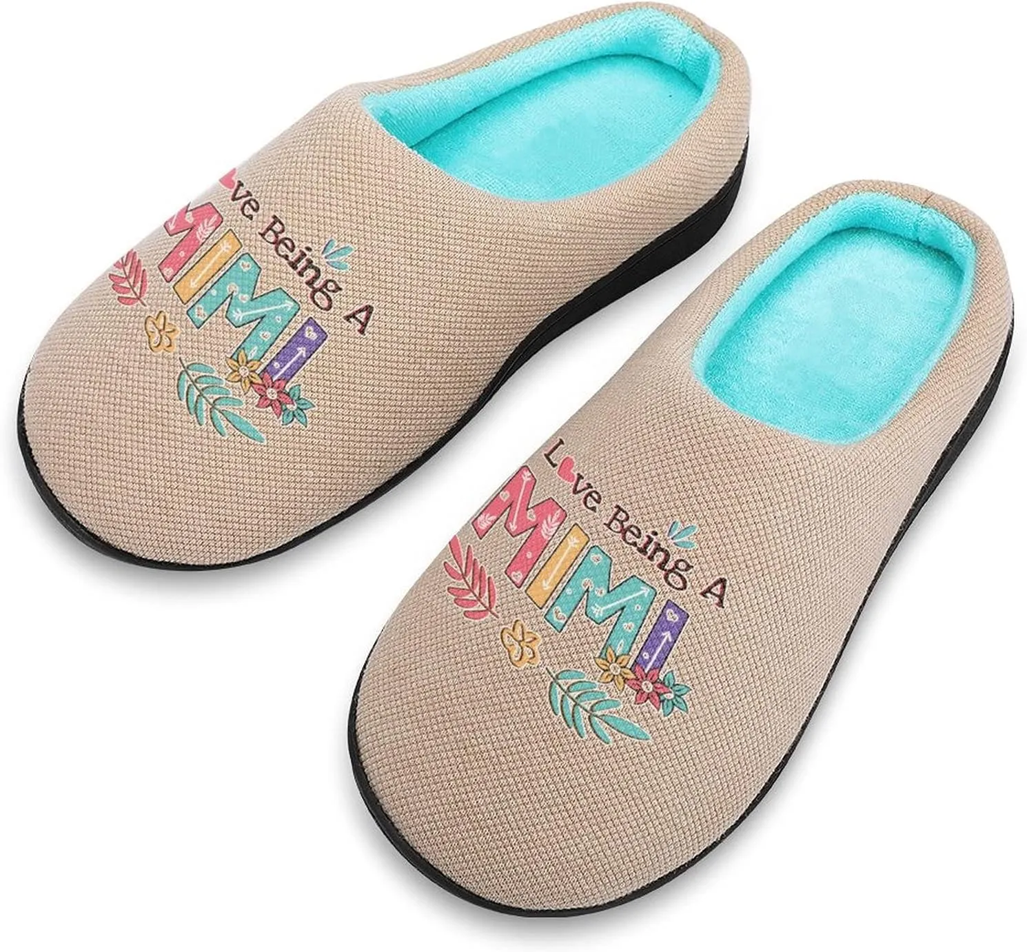 I Love Being A Mimi Women's Knitted Cotton Slippers Soft Comfort Warm House Casual Shoes