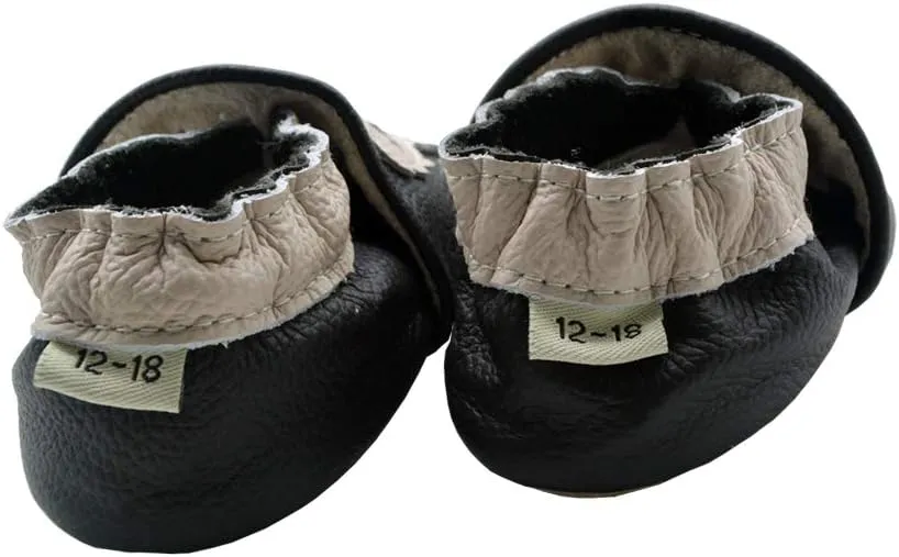 iEvolve Baby Leather Shoes Soft First Walker Shoes Crib Shoes Moccasins for Toddlers