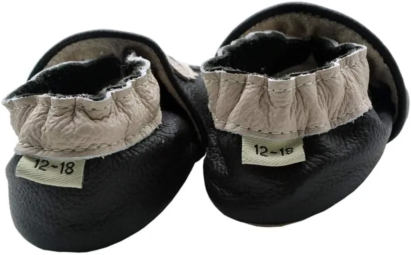 iEvolve Baby Leather Shoes Soft First Walker Shoes Crib Shoes Moccasins for Toddlers